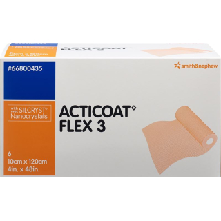 Acticoat Flex 3 ჭრილობის სახვევი 10x120 სმ 6 ც