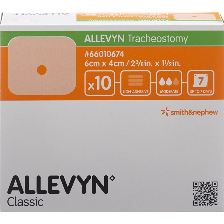 Allevyn Tracheostomy dressing 4x6cm 10 pcs