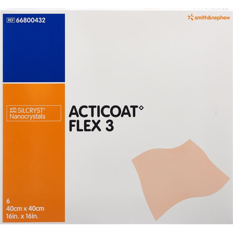 Acticoat Flex 3 превръзка за рани 40x40см 6 бр