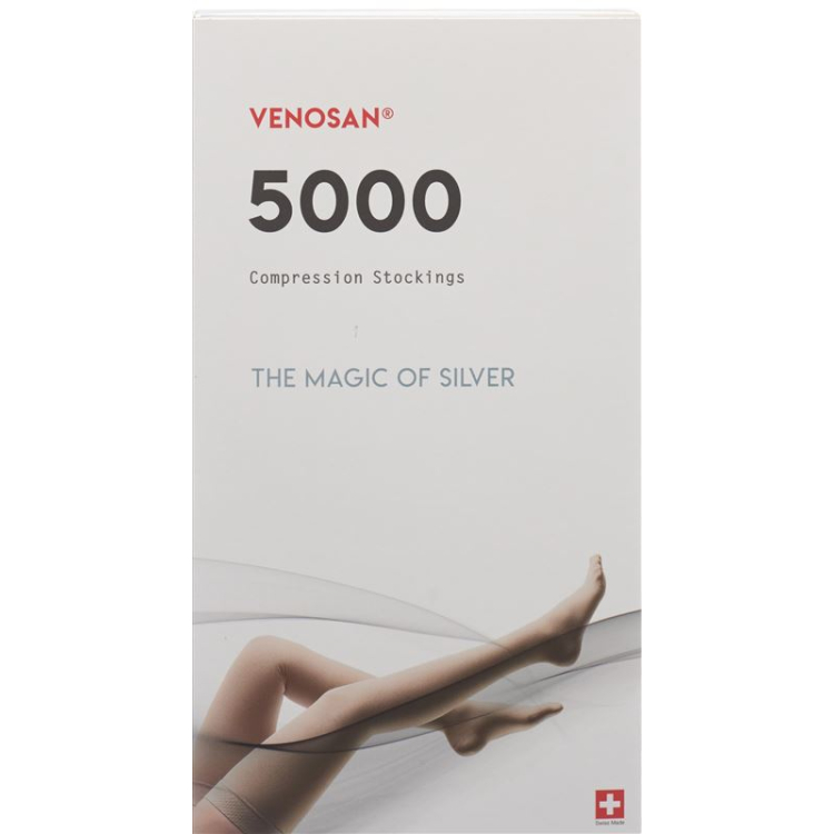 VENOSAN 5001 A-GH KKL1 S långskuren svart 1 par