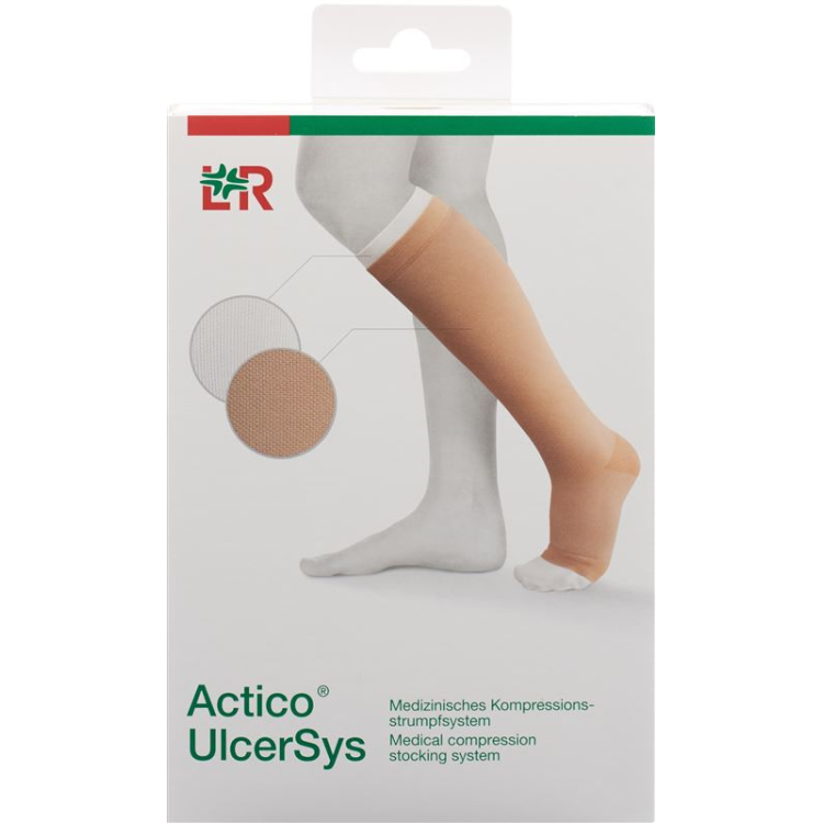 Actico UlcerSys compression stocking system XL standard sand / white