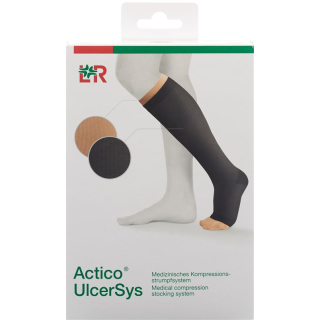 Actico UlcerSys compression stocking system S standard black/san