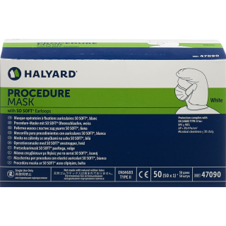 Halyard maski hoitohenkilökunta valkoinen tyyppi II 50 kpl
