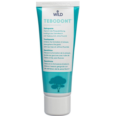 TEBODONT TANDPASTA UDEN FLUORID 75 ML