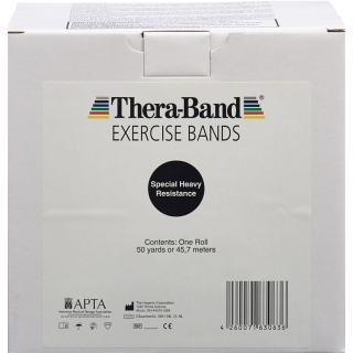 Thera-Band 45mx12.7cm siyah ekstra güçlü