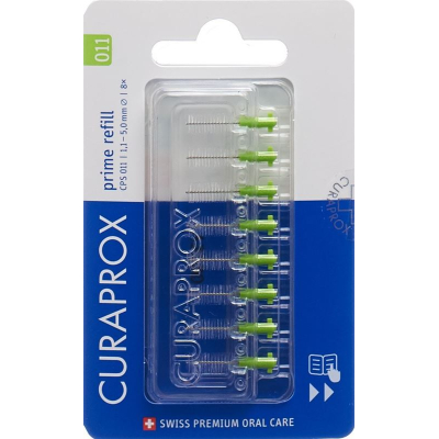 Curaprox CPS 011 prime refill Interdentalbürste lindengrün 8 Stk