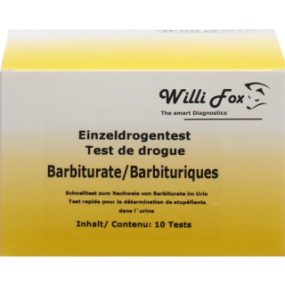 Willi Fox teste de drogas barbitúricos urina única 10 unid.