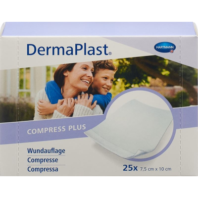 Dermaplast קומפרס פלוס 7.5x10 ס"מ