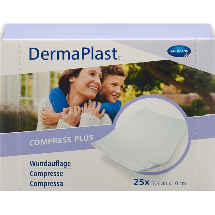 DERMAPLAST Compress Plus 7.5x10cm - High-Quality Wound Compresses