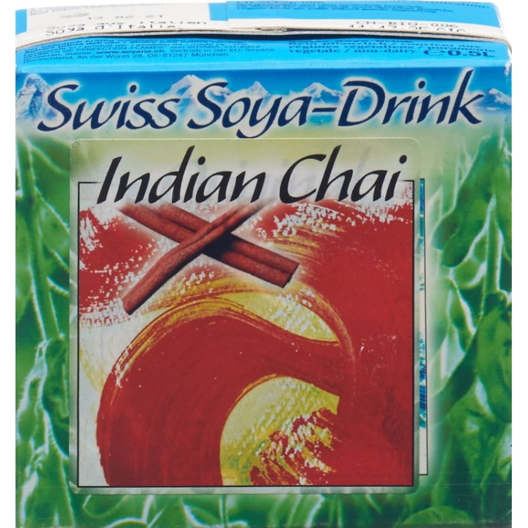 Soyana Bebida de soja suiza India Chai Bio Tetra 5 dl