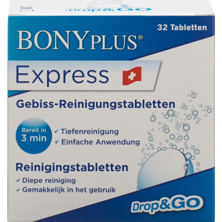 Bony Plus Express denture and cleaning tablets 32 pcs