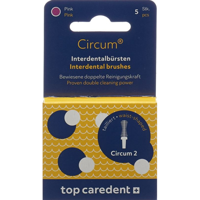 Escova interdental Top Caredent Circum 2 CDB-2 rosa >1,10mm 5