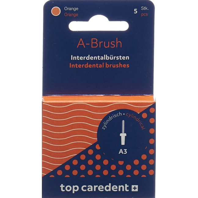Top Caredent A3 IDBH-O interdental brush orange >0.9mm 5 pcs
