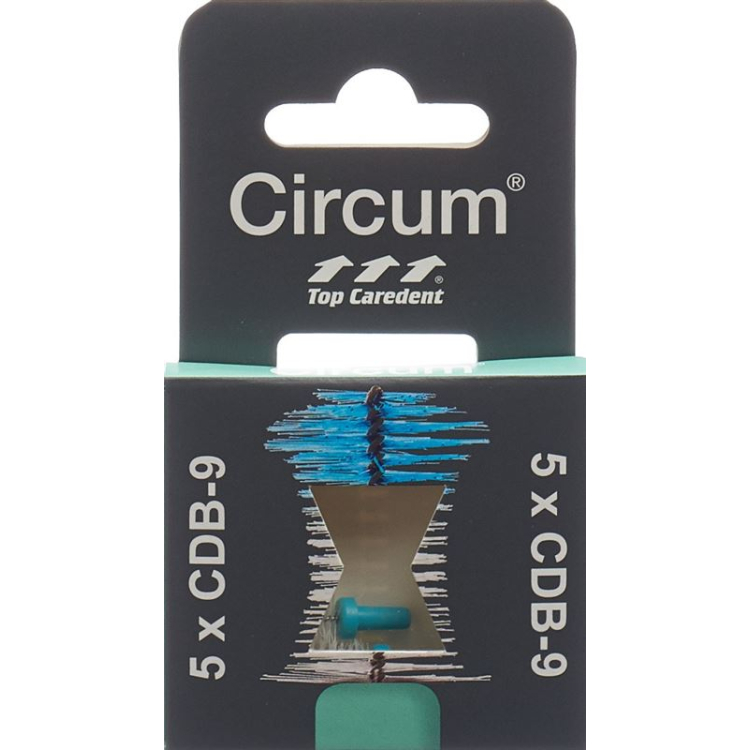 Top Caredent Circum 9 CDB-9 diş arası fırçası turkuaz >2,6 mm 5