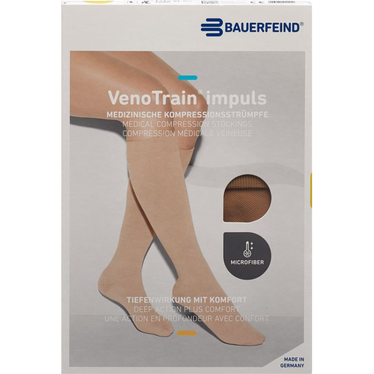 VenoTrain PULSE AD KKL2 VI plus / short open toe caramel pair 1