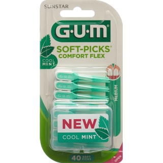 GUM SUNSTAR Soft Picks Comfort Flex regular mint 40 pcs
