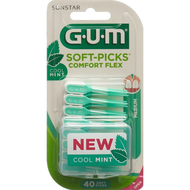 GUM Soft-Picks Comfort Flex Reg Cool Mint