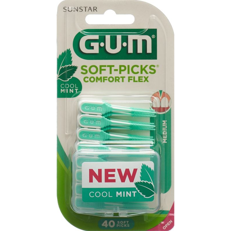 GUM SUNSTAR Soft Picks Comfort Flex regular mint 40 Stk