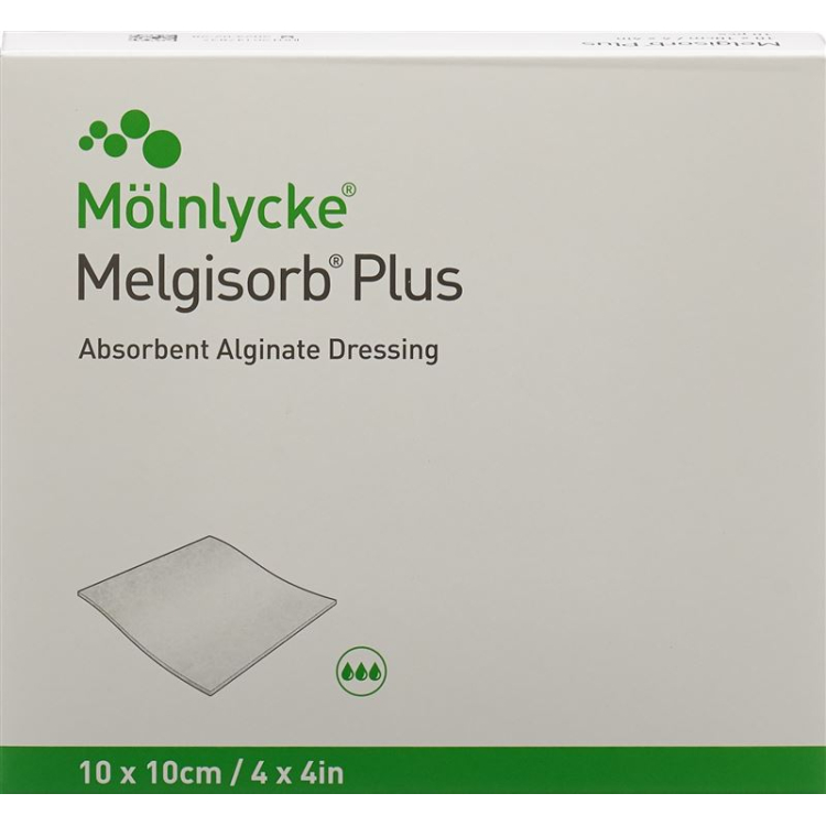 Альгинатная повязка Melgisorb Plus 10x10см стерильная 10 шт.