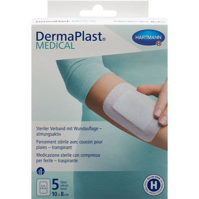 DERMAPLAST MEDICAL FLEECE BANDAGE 10X8CM 5