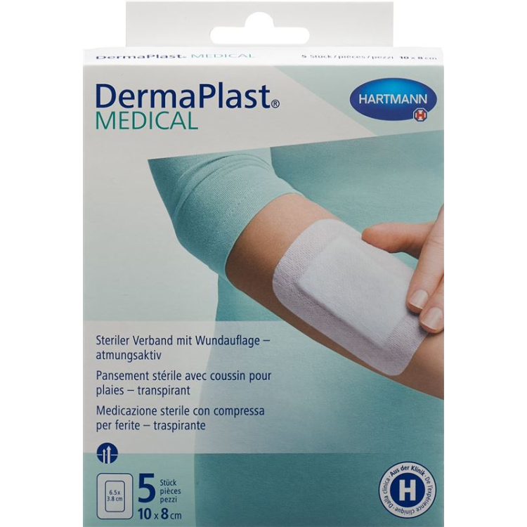 Băng Vliesverband Y Tế DermaPlast 10x8cm 5 Stk