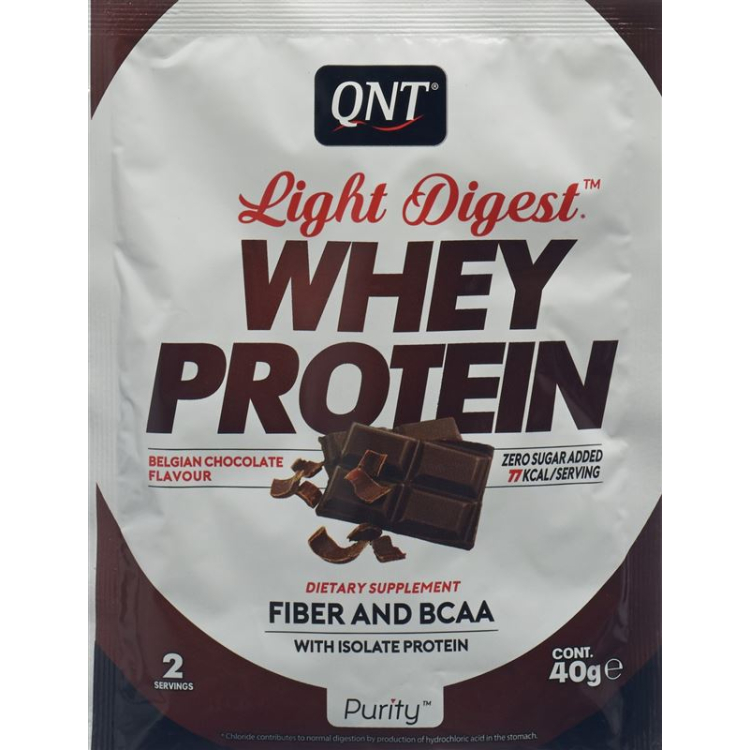 QNT Light Digest Whey Protein Belgian Chocolate Btl 40 g