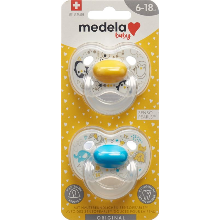 MEDELA Baby Nuggi オリジナル 6-18 Gelb Blau