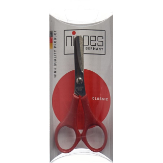 Nippes baby scissors with plastic handle 10cm red nickel-plated