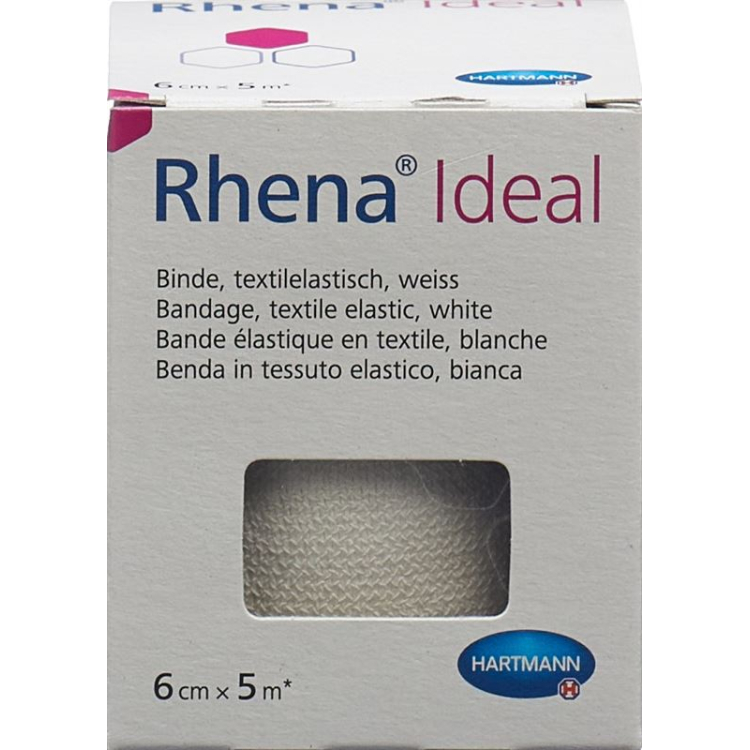 RHENA Ideal Elastisk Binde 6cmx5m weiss