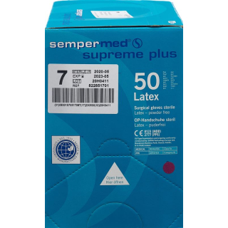 Sempermed Supreme Plus surgical gloves 7 sterile 50 pairs