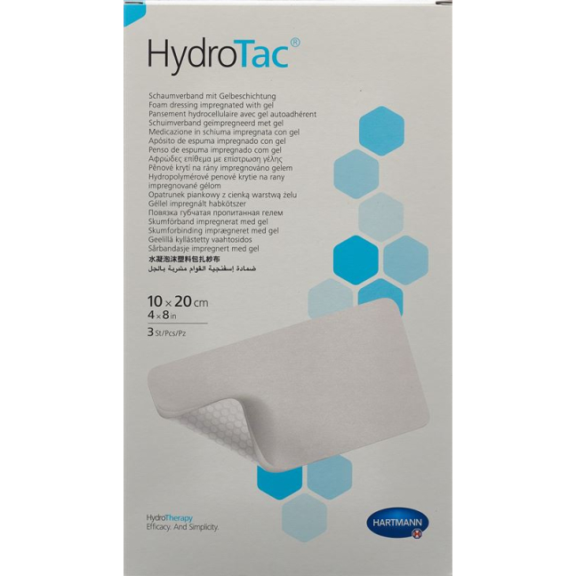 HydroTac жара таңғышы 10х20 см стерильді 3 дана