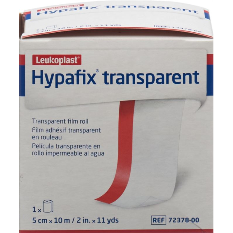 Hypafix transparent 5cmx10m usteril rulle