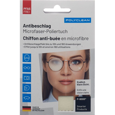 Polyclean Antibeschlag Microfaser-Poliertuch