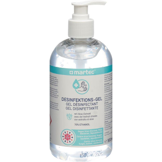 martec hand disinfectant gel with pump 500 ml