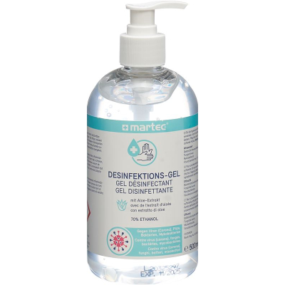 Martec hände-dezinfektions-gel mit pumpe 500 ml