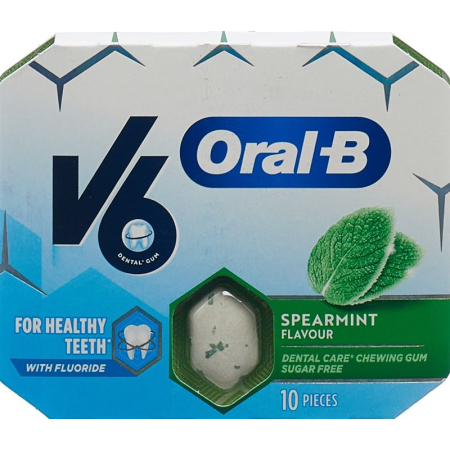 V6 OralB Gum Spearmint 12 Blist 10 pcs