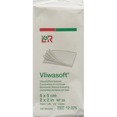 Vliwasoft Vliesstoffkompressen 5x5cm 4-lagig 100 Stk