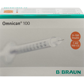 OMNICAN Insulin 100 1ml 0,3x8mm G30 enkel 100 x