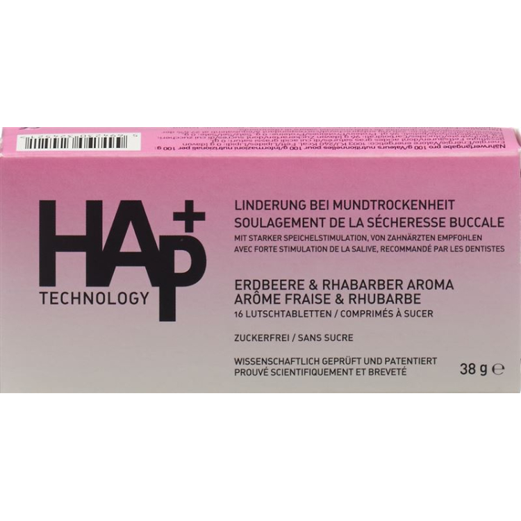 HAP+ Lozenge Strawberry Rhubarb Flavor