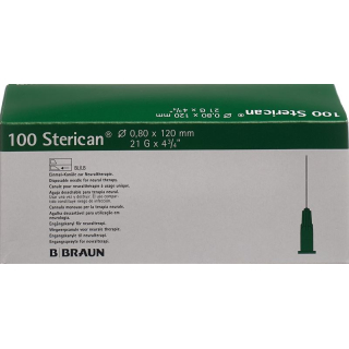STERICAN needle 21G 0.80x120mm green Luer 100 pcs