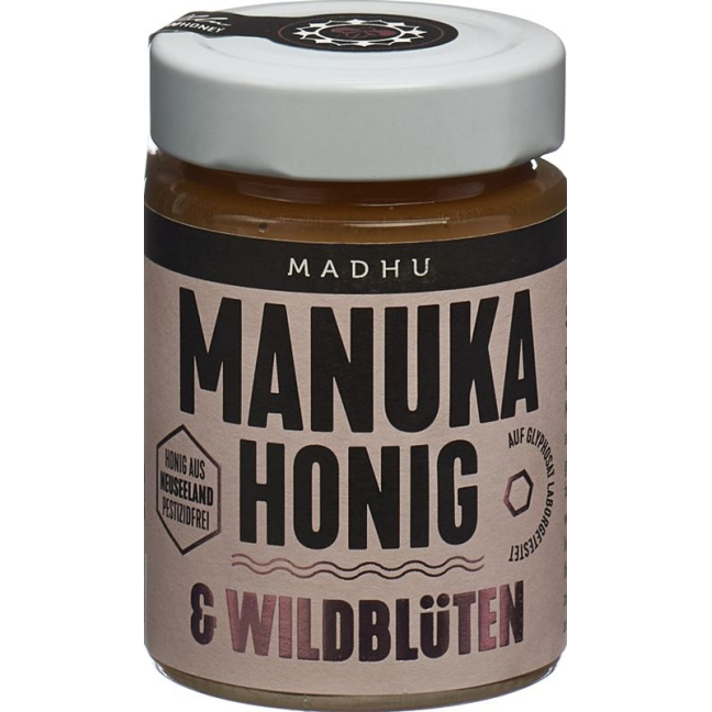 MADHU HONEY Manuka honey & Wildblütenhonig glass 250 g