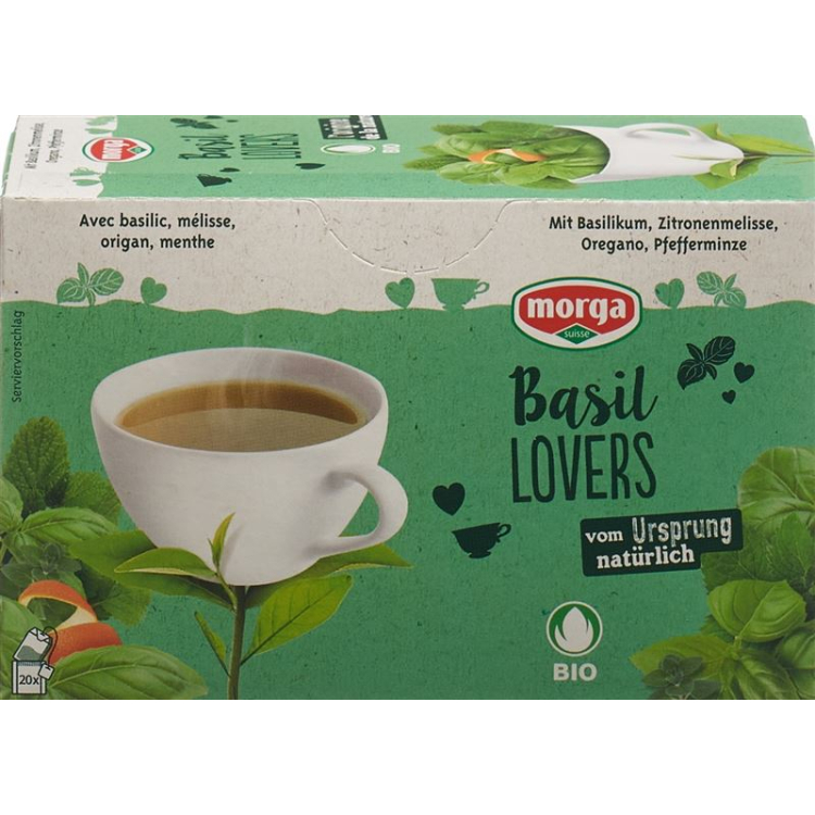 MORGA Basil Lovers Tee m/H Bio Knospe