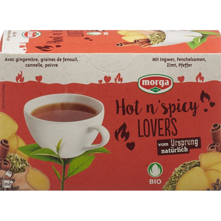 Morga Hot n'Spicy Lovers 티 mit Hülle Bio Knospe Btl 20 Stk