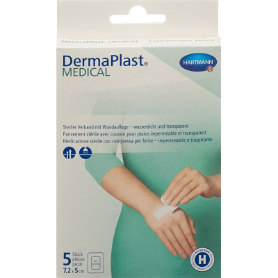 DERMAPLAST Medical Transparentverba 7,2x5cm