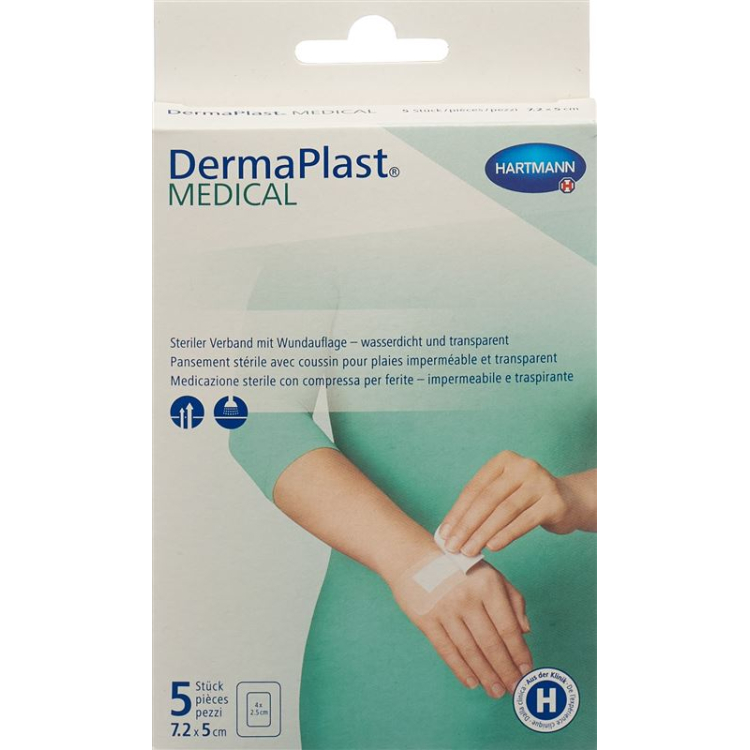 DERMAPLAST Medical Transparentverba 7.2x5cm