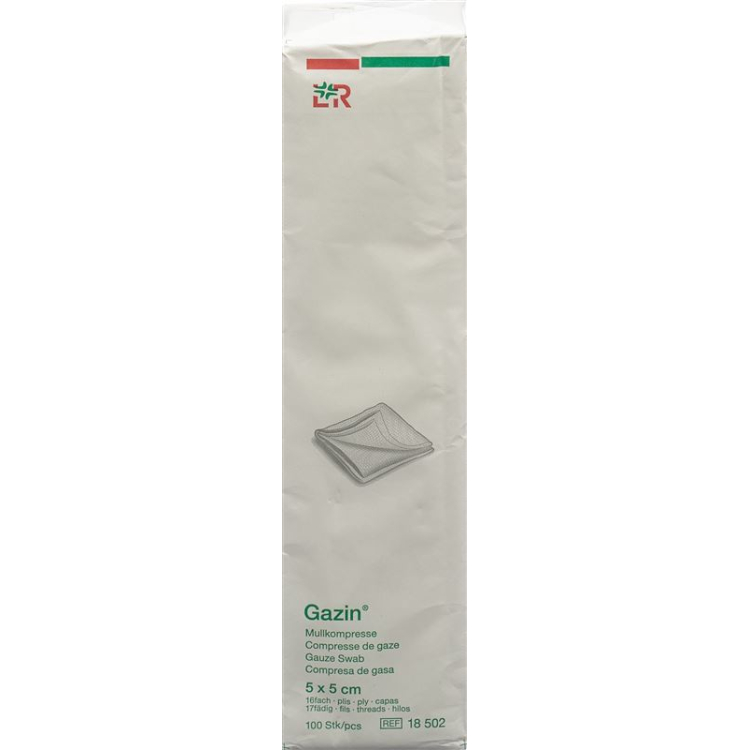 Gazin gauze compresses 5x5cm 16-ჯერ არასტერილური 100 ც.