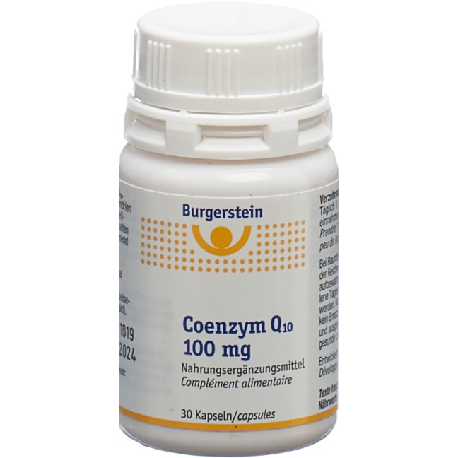Burgerstein Coenzyme Q10 капсулалары 100 мг 30 дана болады
