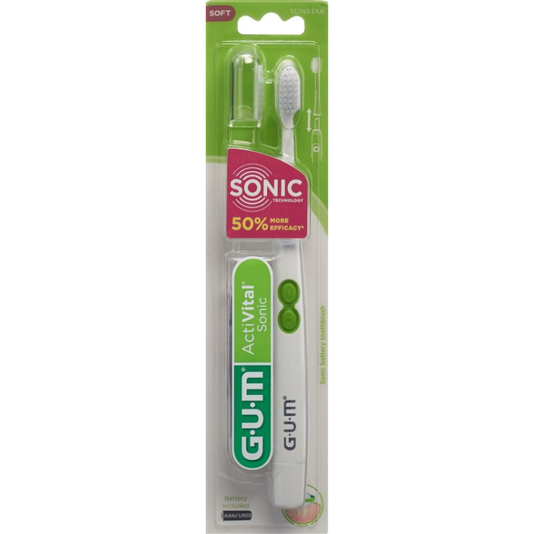 GUM ActiVital Sonic Sc​​hallzahnbürste weiss