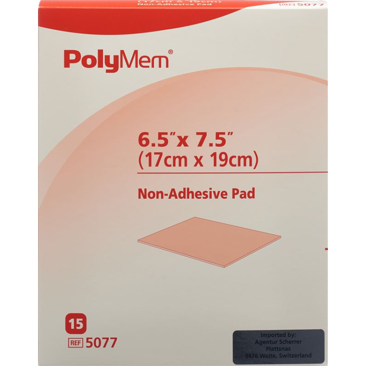 POLYMEM sårbandasje 17x19cm Non Adhesive st 15 x