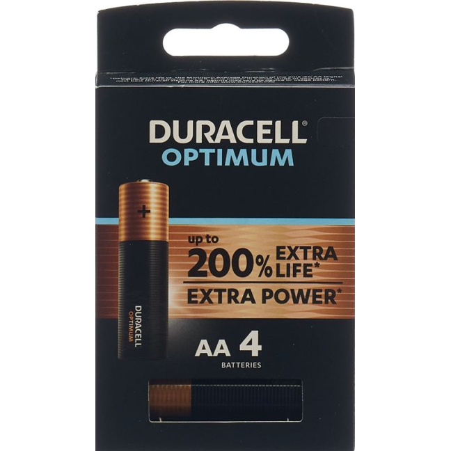 Batería Duracell Optimum AA 4 Stk